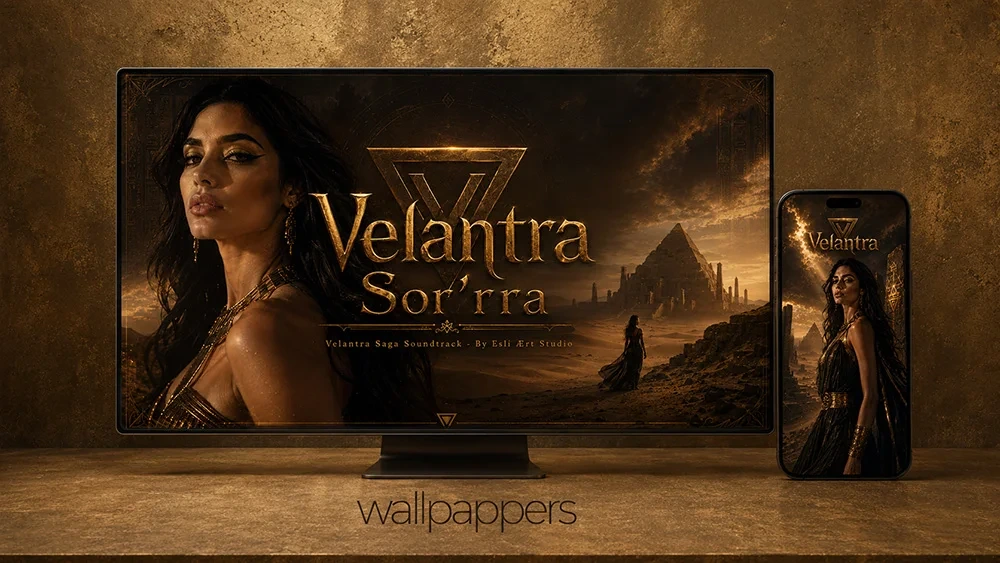 Mockup de papéis de parede de Velantra